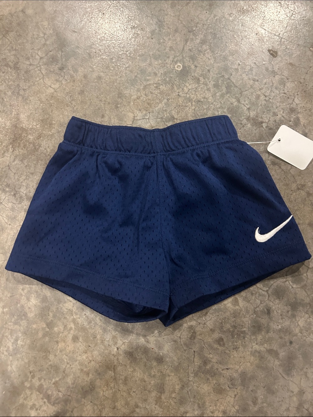 Nike Navy Blue Mesh Athletic Shorts for Kids